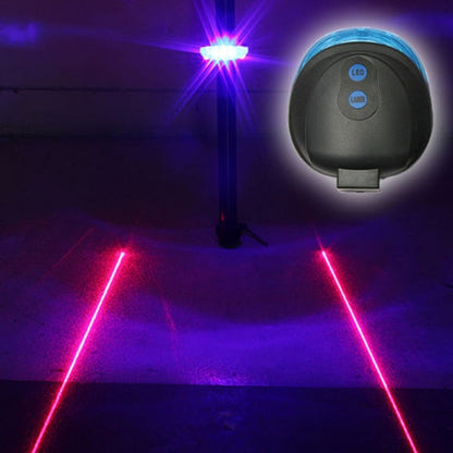 USB 5LED 2Laser Fahrradrücklicht